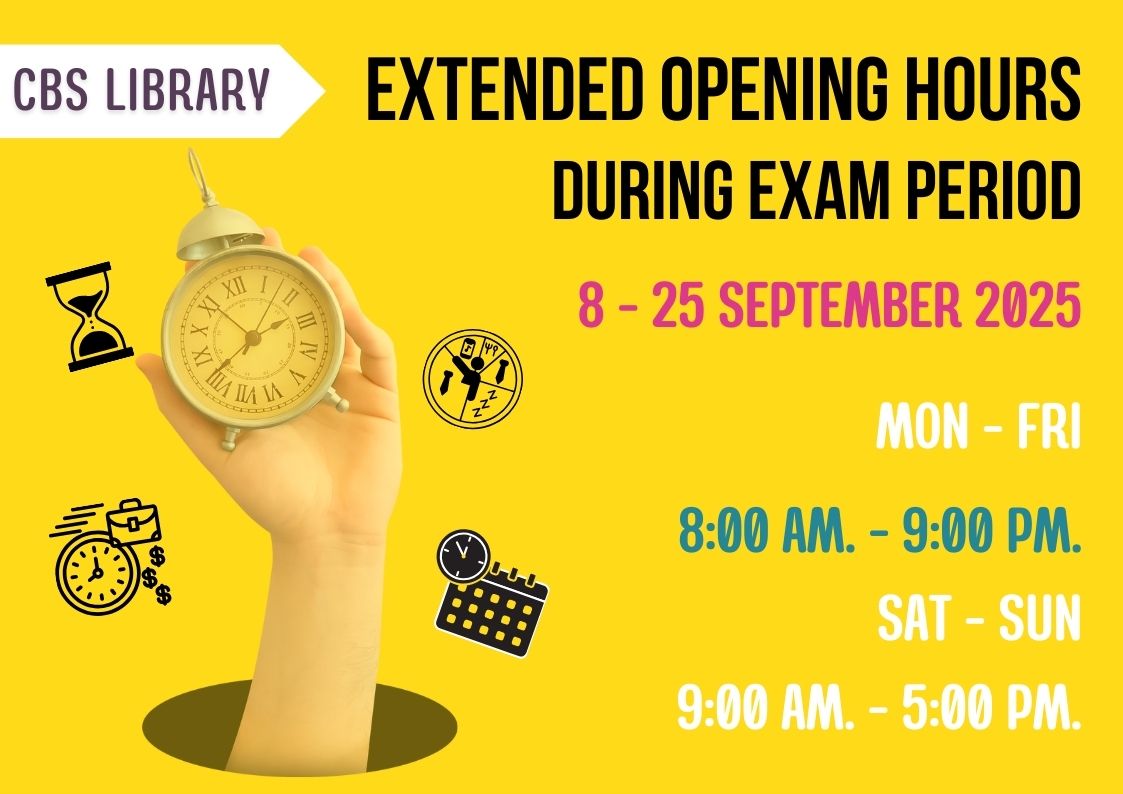 LIBRARY EXTENDED OPENING HOURS DURING EXAM PERIOD
8-25 SEPTEMBER 2025